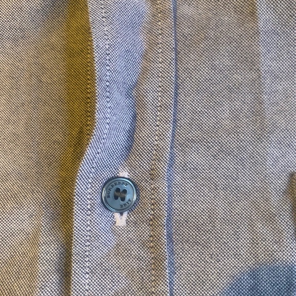 BURBERRY BRIT MEN’s LIGHT GREY-BLUE VINTAGE AUTHENTIC FULL-SLEEVE Shirt RARE LUX - Picture 5 of 16